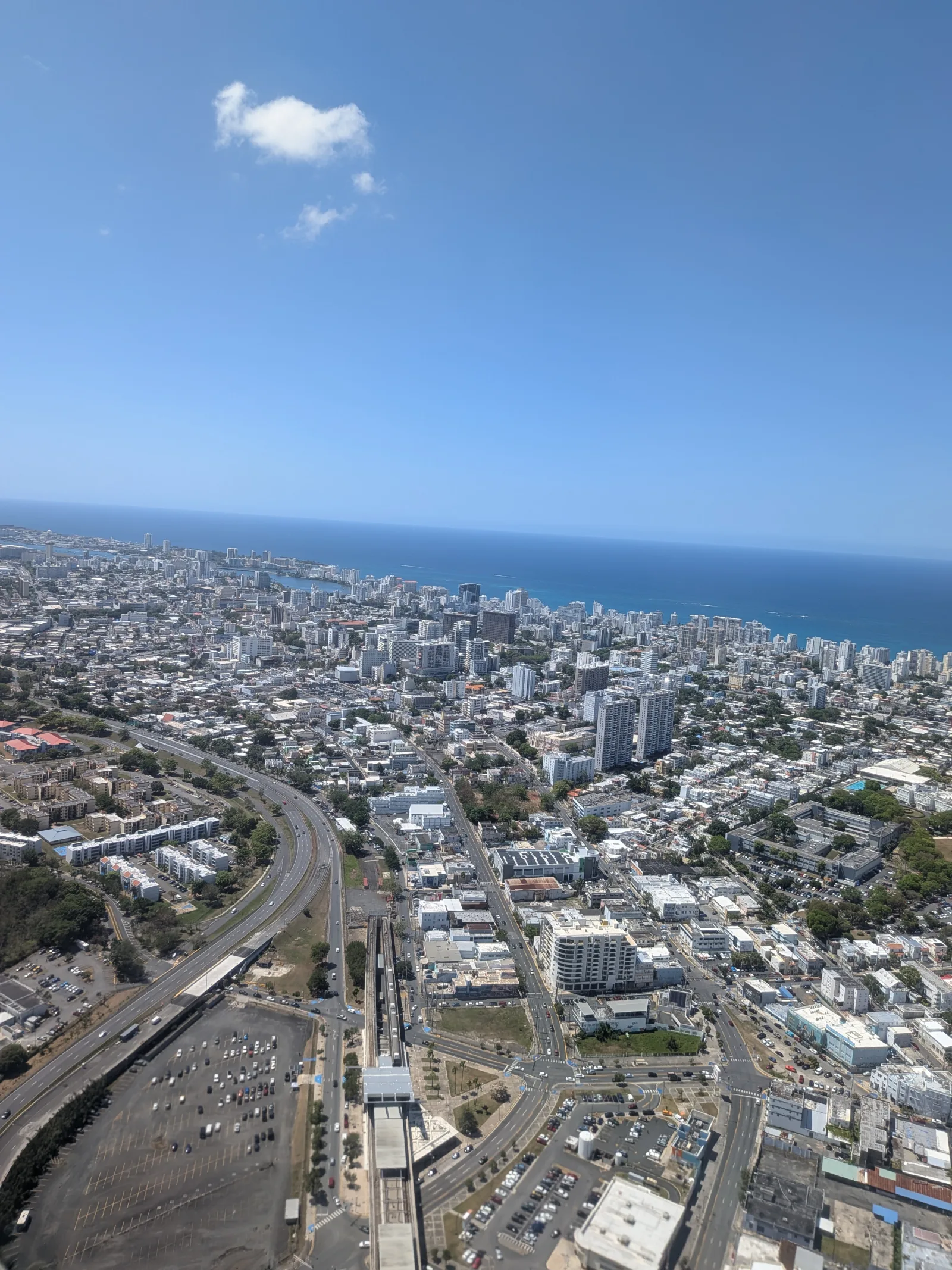 San Juan spreading out below