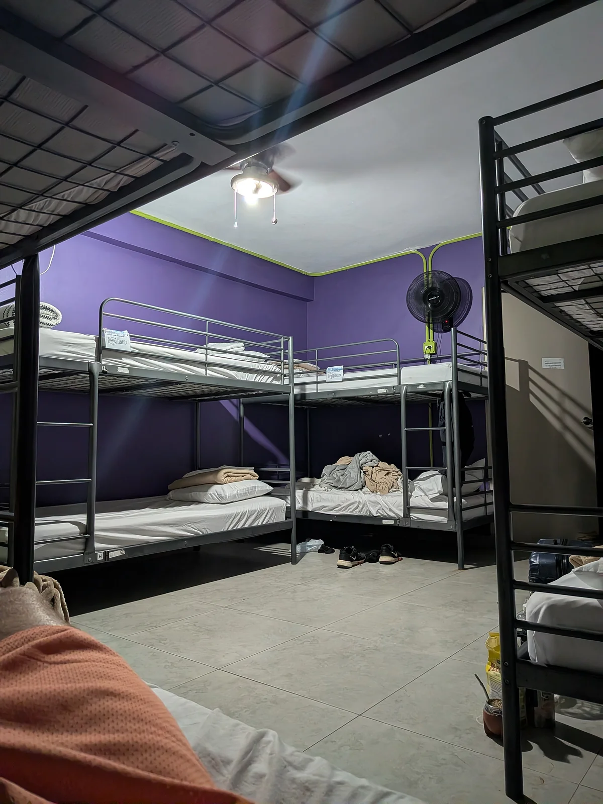 The hostel room