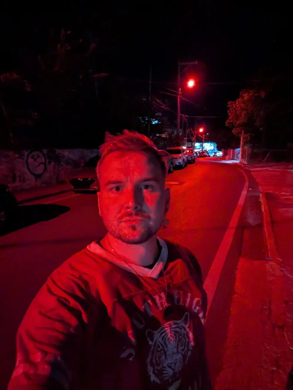 Night out on the strip — red lights, El Poblado