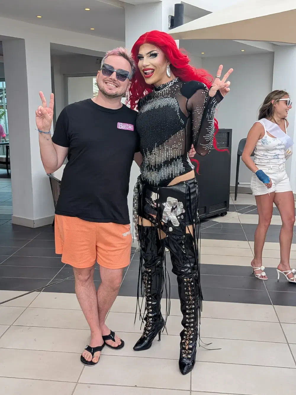 Posing with the queens